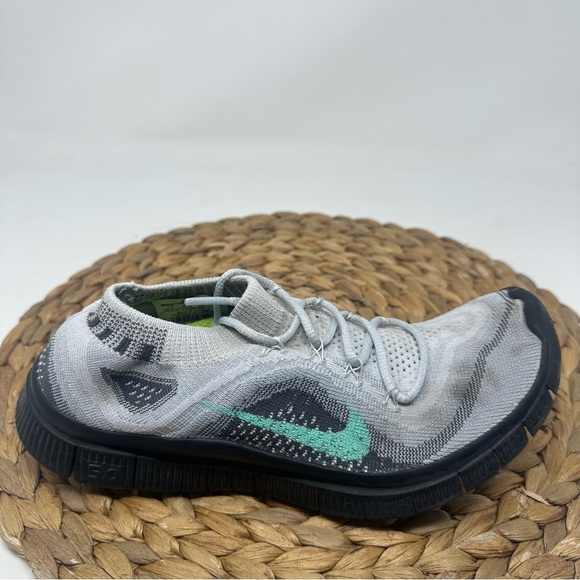 Nike Shoes - Nike Free Flyknit 5.0 Running Shoes Gray Mint Size 7 Women's